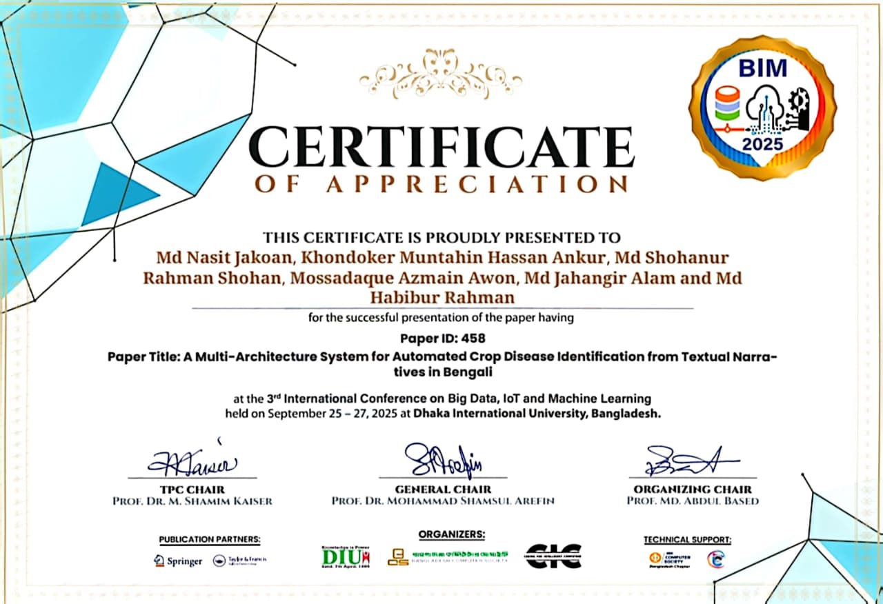 BIM 2025 Certificate